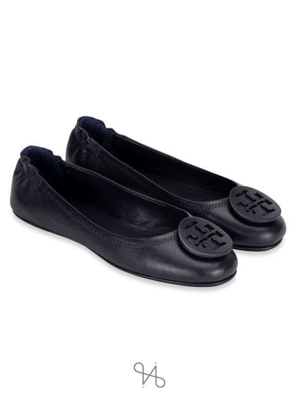 tory burch navy minnie flats