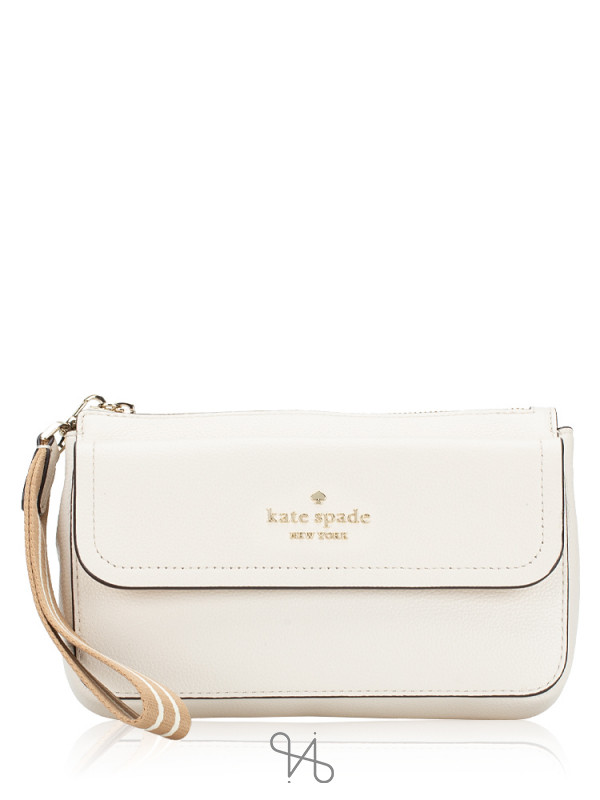 Kate Spade Rosie Flap Camera Bag Crossbody - Pebble Leather Parchment