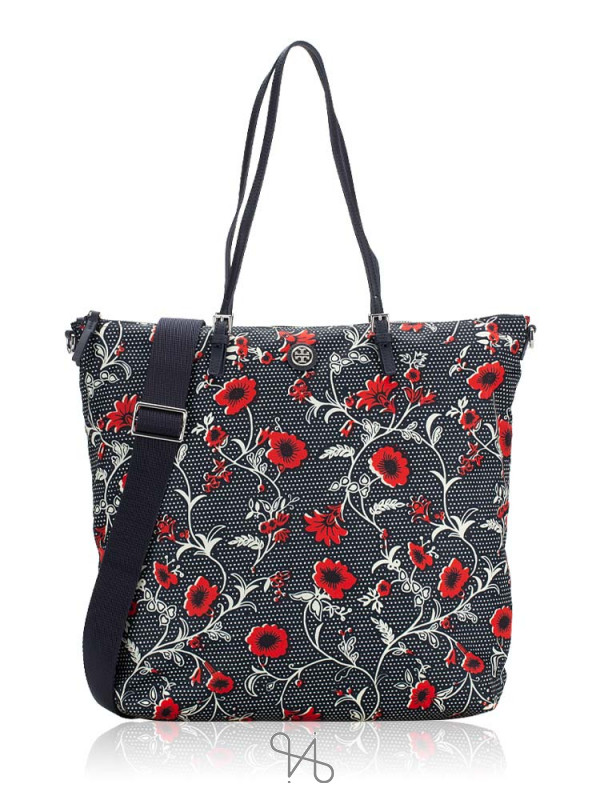Tory Burch Ella Floral Quilt Micro Tote - Blue Mini Bags, Handbags