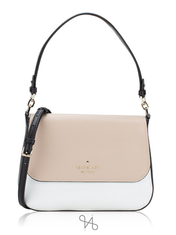 Madison Colorblock Saffiano Leather North South Flap Phone Crossbody