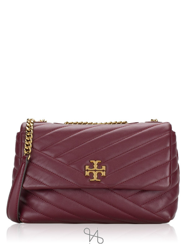 Tory Burch Brilliant Red Robinson Convertible Leather Crossbody Bag