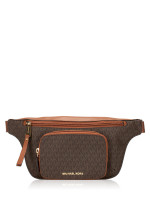 michael kors double zipper signature belt bag